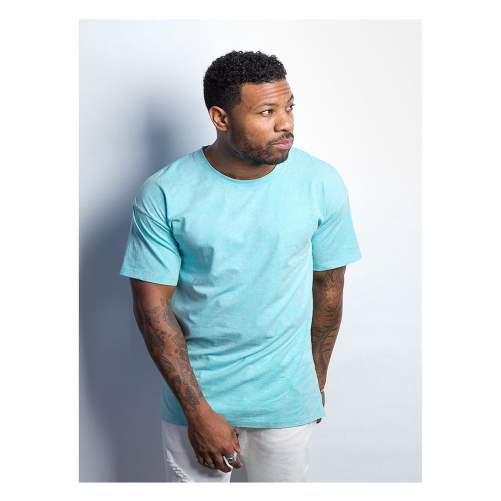 Oversized Aqua Blue Stone Wash T-Shirt - Brand New